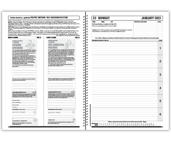2023 Secondary Teacher Planner – Day to a page