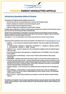 Parent Newsletter Article Week 1 - Introductory Newsletter Article For Parents