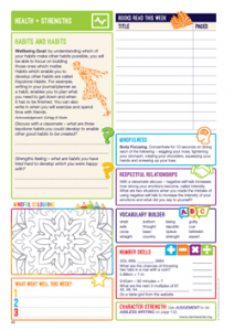 Student Planner Sample Page