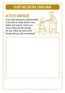 Class Wellbeing Challenge Acts of Kindness