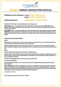 Parent Newsletter Article Week 16 - Lower: Right Thing To Do / Upper: Firmly Respectful