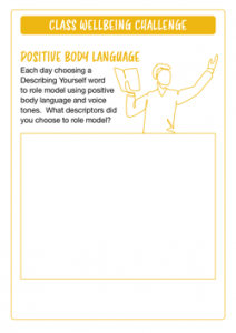 Class Wellbeing Challenge Positive Body Language