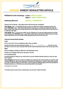 Parent Newsletter Article Week 20 - Lower: Grit Is Good / Upper: JOMO Stops FOMO