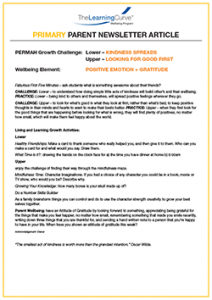 Parent Newsletter Article Week 22 - Lower: Kindness Spreads / Upper: Looking For Good First