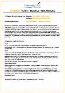 Parent Newsletter Article Week 23 - Lower: Mistakes Grow You / Upper: Special Experiences