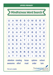 Mindfulness Word Search Upper