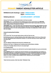 Parent Newsletter Article Week 26 - Lower: Fresh Is Best / Upper: Sharing Ideas