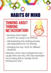 Habits of Mind Thinking About Thinking