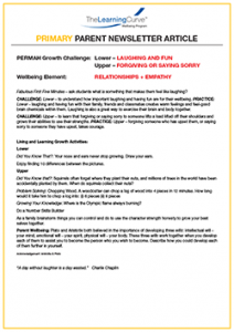 Parent Newsletter Article Week 31 - Lower: Laughing And Fun / Upper: Forgiving And Saying Sorry