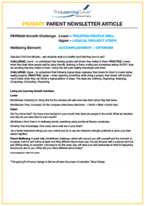 Parent Newsletter Article Week 33 - Lower: Treating People Well / Upper: Logical Project Steps