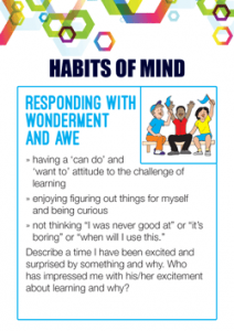 Habits of Mind Responding With Wonderment and Awe