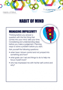 Habit of Mind Managing Impulsivity