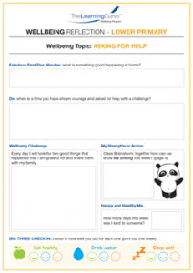 Wellbeing Reflection Lower Primary