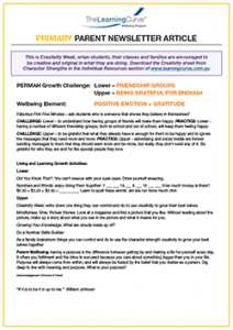 Parent Newsletter Article Week 43 - Lower: Friendship Groups / Upper: Being Grateful For Enough