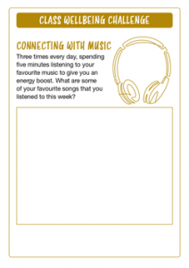 Class Wellbeing Challenge Connecting with Music