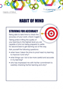 Habit of Mind Striving for Accuracy