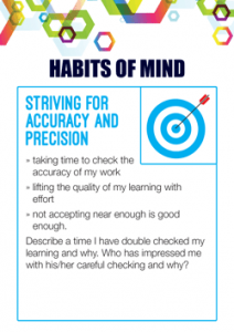 Habits of Mind Striving for Accuracy and Precision