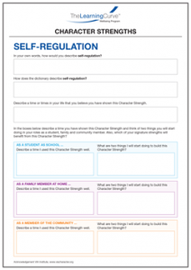Character Strength Self Regulation