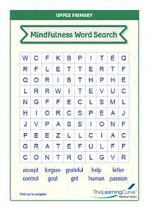 Mindfulness Word Search Upper