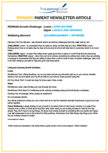 Parent Newsletter Article Week 5 - Lower: Step-By-Step / Upper: Goals And Growing