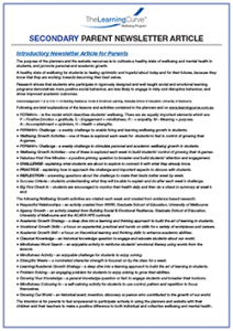 Introduction Parent Newsletter Article Week 1 - Introductory Newsletter Article For Parents