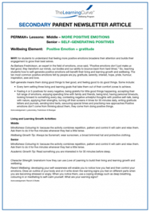 Parent Newsletter Article