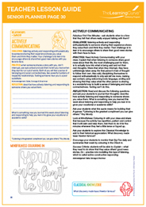 Teacher Lesson Guide Senior