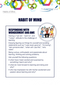 Habit of Mind Responding with Wonderment and Awe