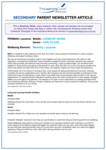 Parent Newsletter Article