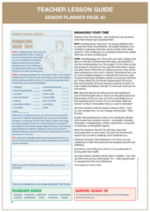Teacher Lesson Guide Senior