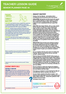 Teacher Lesson Guide Senior
