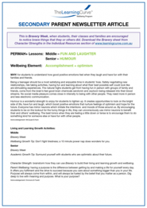 Parent Newsletter Article