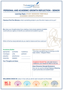 Personal and Academic Growth Reflection Senior