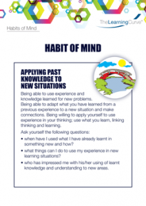 Habit of Mind Applying Past Knowledge to New Situations