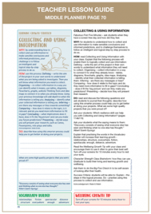 Teacher Lesson Guide Middle