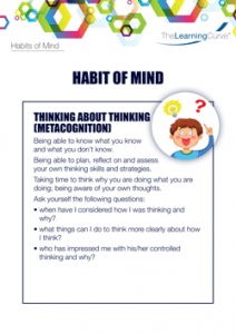 Habit of Mind Thinking About Thinking