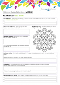 Wellbeing Builder Reflection MIDDLE