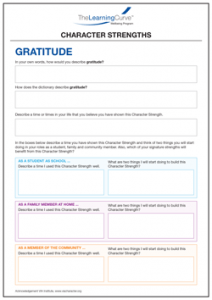 Character Strength Gratitude