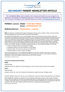 Parent Newsletter Article