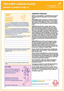 Teacher Lesson Guide Senior