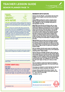 Teacher Lesson Guide Senior
