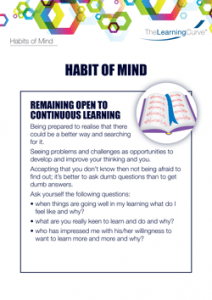 Habit of Mind Remaining Open to Continuous Learning