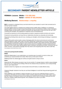 Parent Newsletter Article