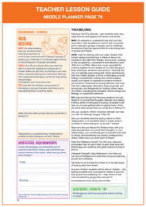 Teacher Lesson Guide Middle