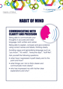 Habit of Mind Communicating with Clarity and Precision