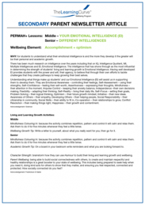 Parent Newsletter Article