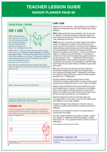 Teacher Lesson Guide Senior