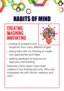 Habits of Mind Creating Imagining Innovating
