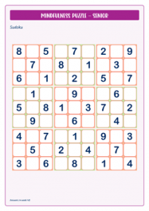 Mindfulness Puzzle Senior