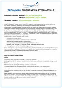 Parent Newsletter Article